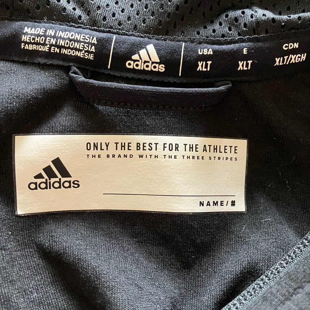 Adidas Women’s Black Squad Bomber Jacket w/Hood. NWOT-Size XL Tall. - Picture 4 of 4